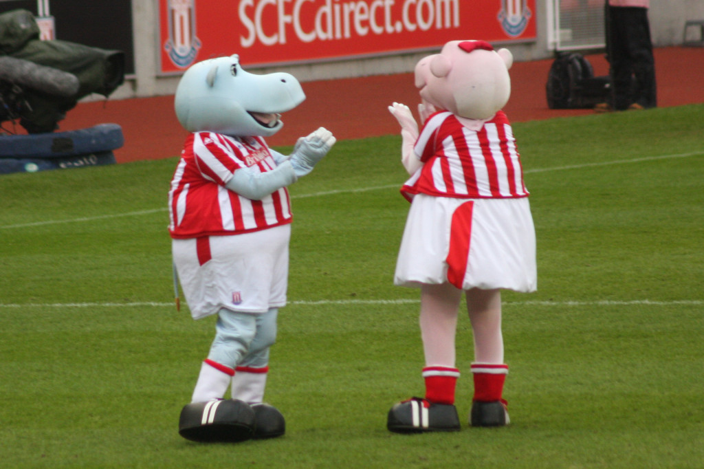 Pottermus Hippo, the Stoke City mascots